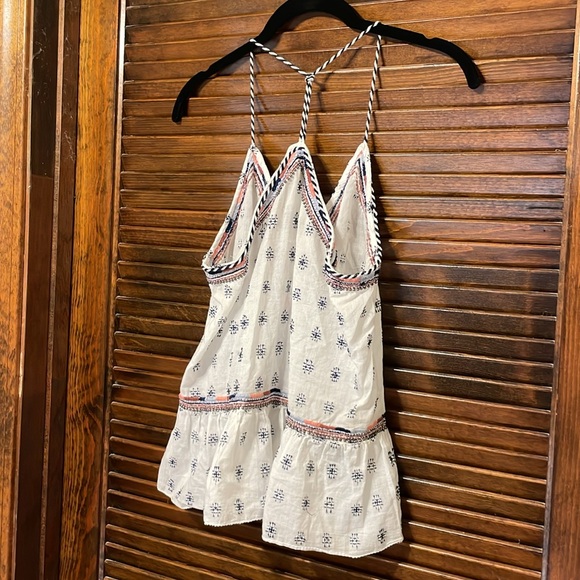 Saylor Embroidered White Beaded Tassel Tank Top - Picture 8 of 8